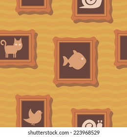 seamless background with pets