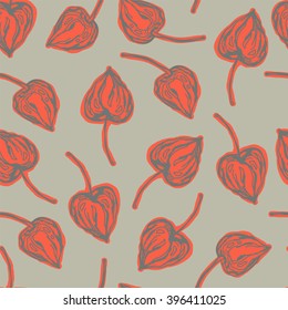 Seamless background physalis pattern