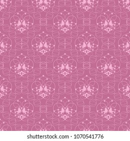 seamless background with pigeons and hearts