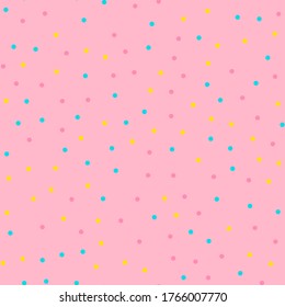El fondo es impecable. Cristal rosado o helado con numerosas salpicaduras decorativas. Patrón de confeti de celebración