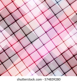 Seamless background. Pink geometric diagonal pattern in a lowpoly style.