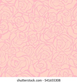 Seamless background with pink roses