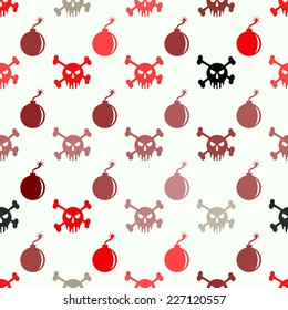 seamless background with pirate stuff