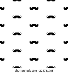 A seamless background of a pixel art mustache pattern