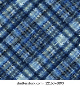 Seamless background plaid pattern. Imitation of a texture of rough canvas painted with paint. Vector image.