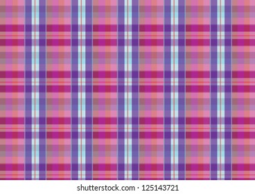 Seamless background of plaid pattern, vector illustration