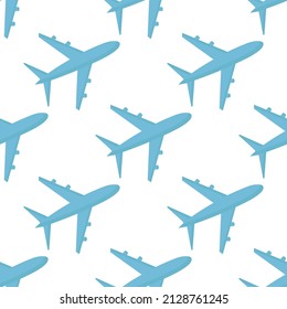 Seamless background from plane on light background. Vector image for use in web design of site or textiles