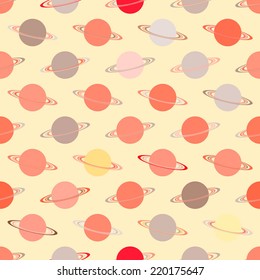 seamless background with planets of the solar system