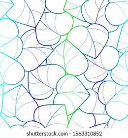 seamless background with a plant element in the form of an exotic leaf
