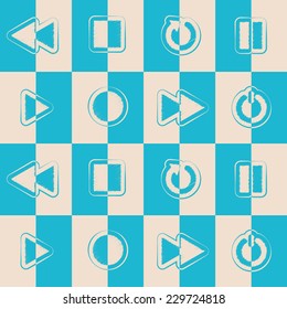 seamless background with player icons