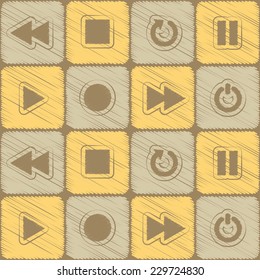 seamless background with player icons
