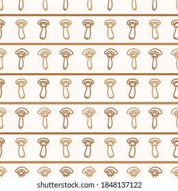 Seamless background poisonous mushroom gender neutral pattern. Whimsical minimal earthy 2 tone color. kids nursery wallpaper or boho cartoon fungi fashion all over print. 