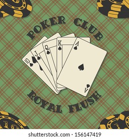 Seamless background with poker cards for 