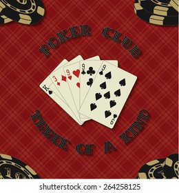 Seamless background with poker cards for