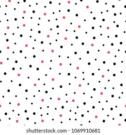 seamless background polka dot on white background.