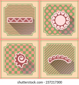Seamless background with Polynesian tattoo symbols