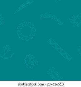 Seamless background with Polynesian tattoo symbols