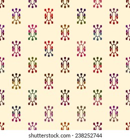 Seamless background with Polynesian tattoo symbols