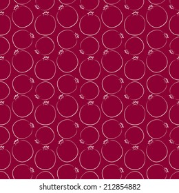 Seamless background with pomegranate pattern. Vector illustration