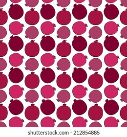 Seamless background with pomegranate pattern. Vector illustration