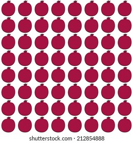 Seamless background with pomegranate pattern. Vector illustration