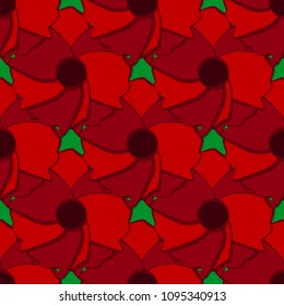 seamless background of poppies