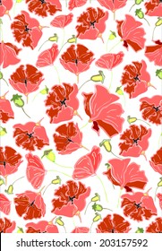 Seamless background: poppy