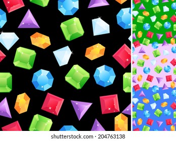 seamless background of precious stones vector