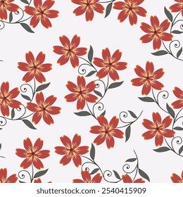 Fondo inconsútil con el patrón floral primitivo. Simple luz linda Grande pastel amarillo rosa gris azul boho flores. Fondo de pantalla delicado, impresión para el Anuncio, postal, embalaje, textil