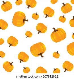 Seamless background with pumpkin. Vector illustration. 