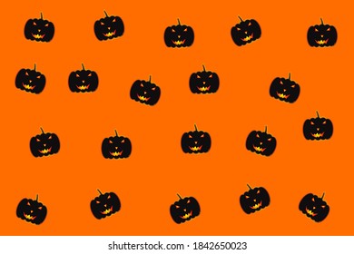 seamless background with pumpkins for Halloween