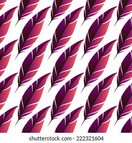 Seamless background with purple feathers