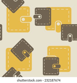 seamless background, purse, money
