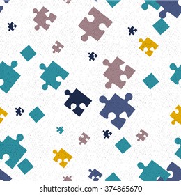 Seamless background. Puzzle.The geometrical pattern .