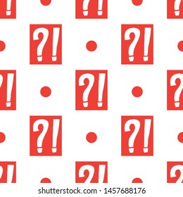 Seamless background with question and exclamation signs.