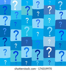 Seamless background with question signs. Vector illustration 