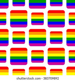 Seamless background with Rainbow flag for your design