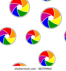 Seamless background with Rainbow sign for your design