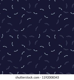 seamless background random bats monocolor vector texture