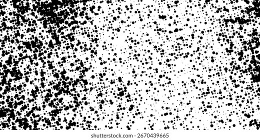 Fondo sin fisuras con círculos negros aleatorios. Ornamento Abstractas. Patrón abstracto punteado
