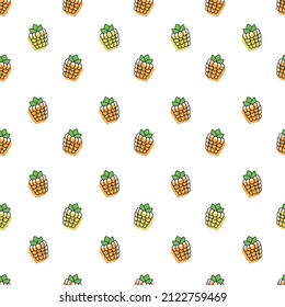  Seamless background with raspberry.Vector illustration. Color illustration in hand-drawn style. Vector repeat background.