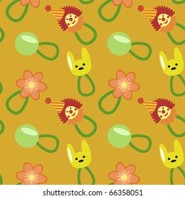 seamless background with rattles