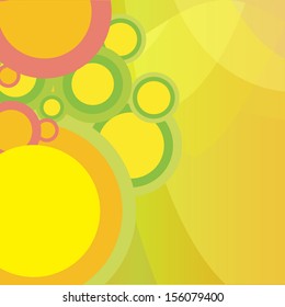 Seamless background with red, blue, yellow foam circle.eps10