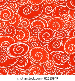 Nahtlose Hintergründe roter, gecurierter abstrakter Wolken