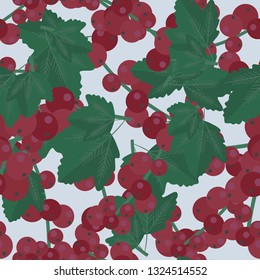 Seamless background with red currants.