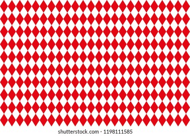 seamless background of red diamonds on white