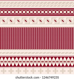 Seamless background with red graphic elements and eyes