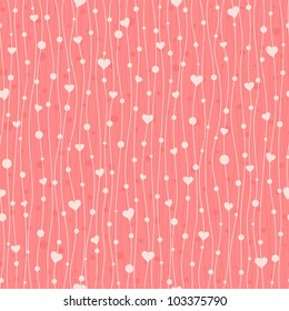 Seamless background with red hearts