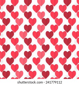 Seamless background with red hearts