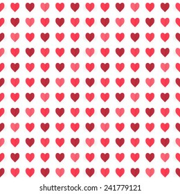 Seamless background with red hearts